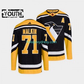 Dětské Hokejový Dres Pittsburgh Penguins Evgeni Malkin 71 Adidas 2022-2023 Reverse Retro Černá Authentic